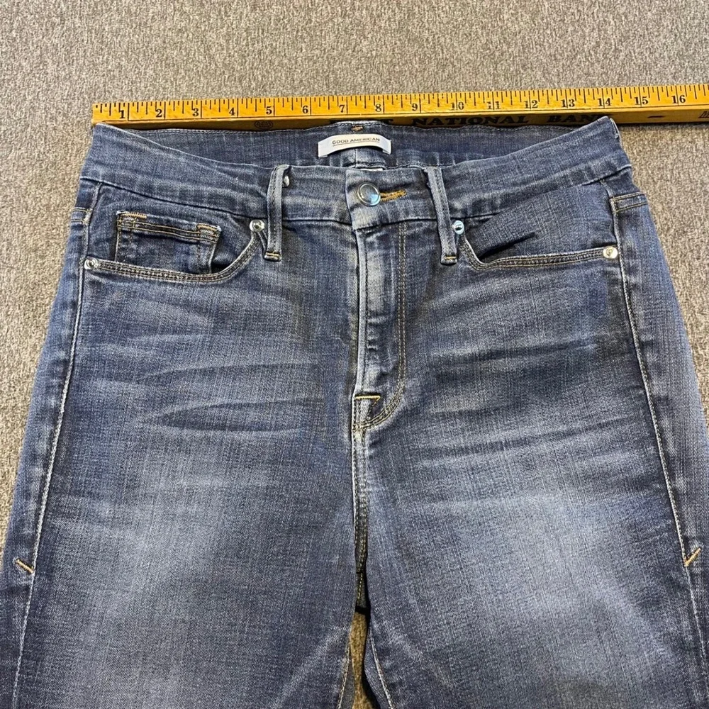 Good American Jeans Slim Fit‎ Frayed Hem Dark Wash Denim Mens Size